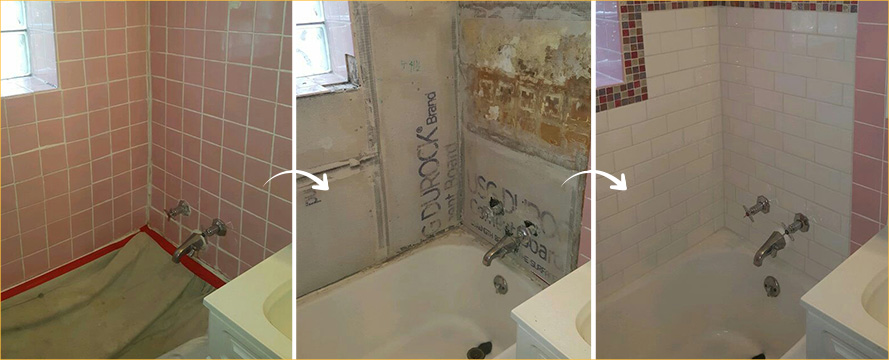 Sir Grout's Shower Restoration Process From Tile Wall Teardown to Installation of New Tiles and Grout