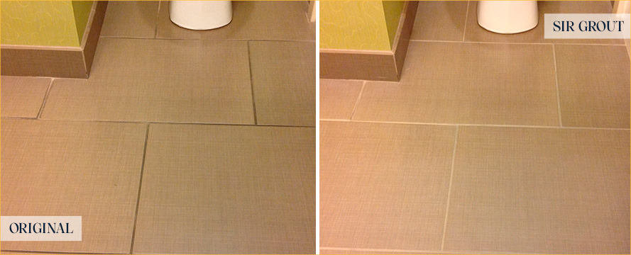 Bathroom Floor Restored by Our Tile and Grout Cleaners in Ponte Vedra Beach, FL