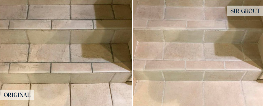 Surface Before and After an Excellent Grout Cleaning in Orange Park, FL