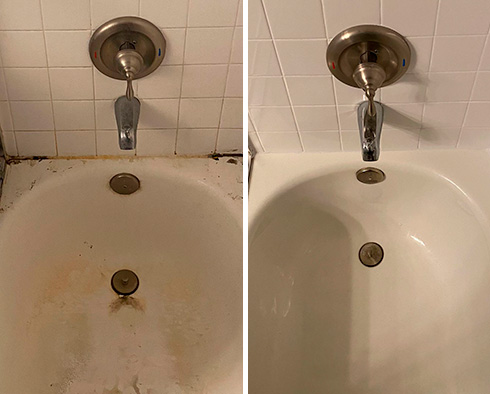 Shower Before and After Our Caulking Services in Jacksonville, FL