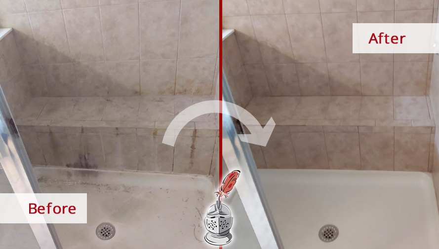 Image of a Shower After a Professional Tile Cleaning in Orange Park