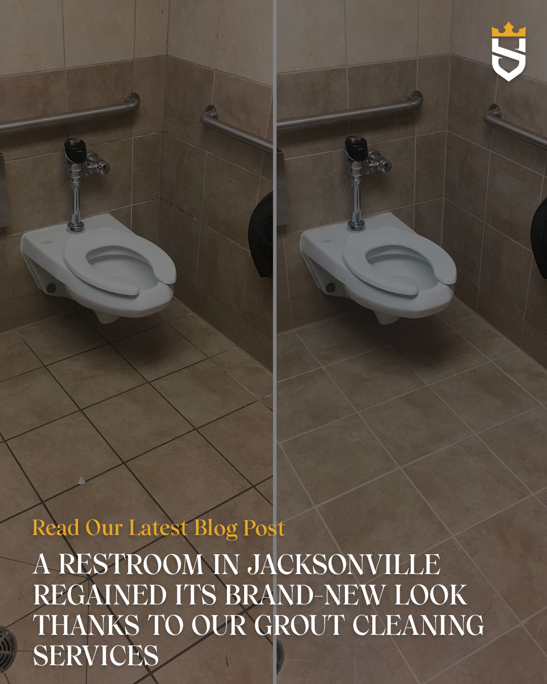 A Restroom in Jacksonville Regained Its Brand-New Look Thanks to Our Grout Cleaning Services