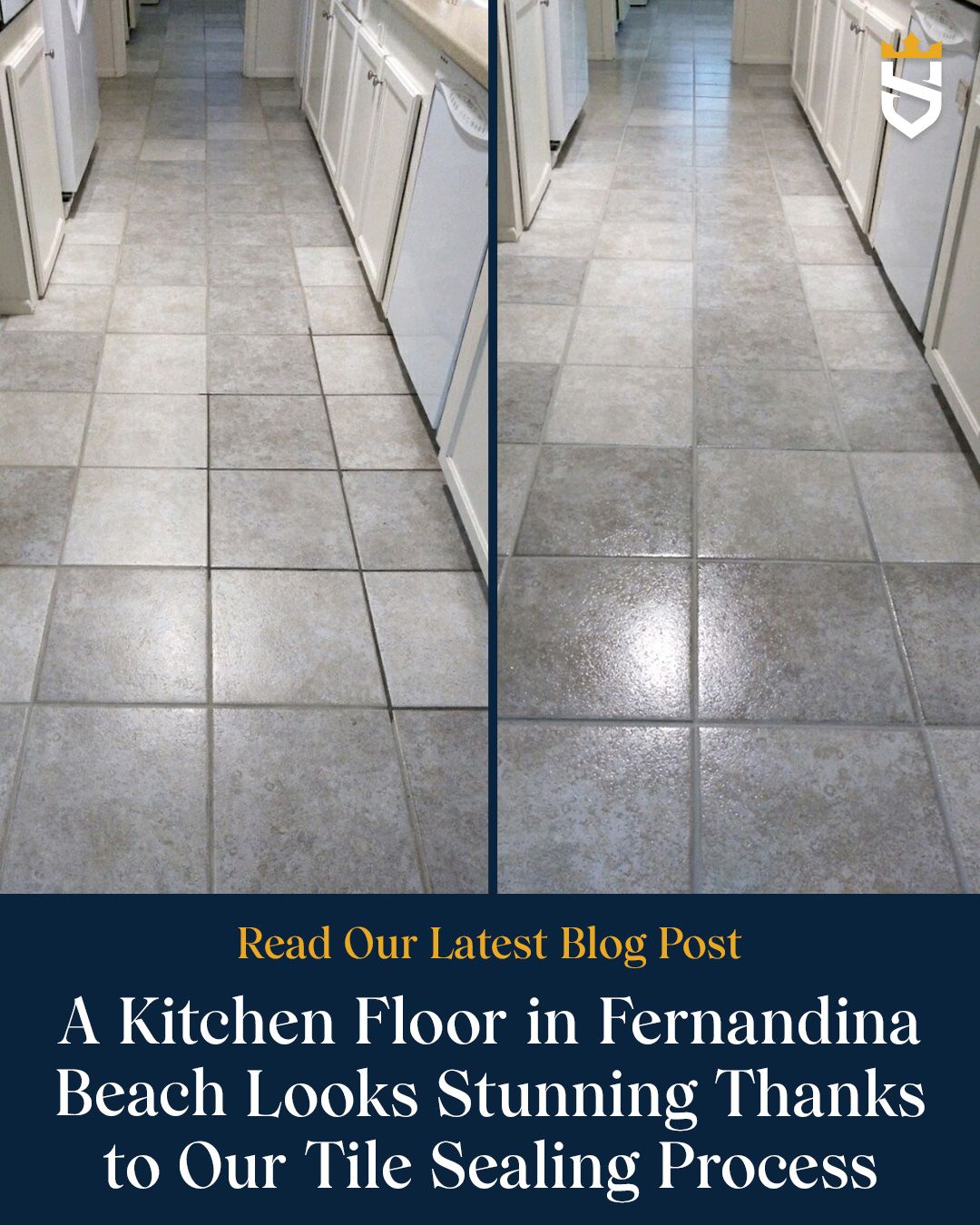 A Kitchen Floor in Fernandina Beach Looks Stunning Thanks to Our Tile Sealing Process