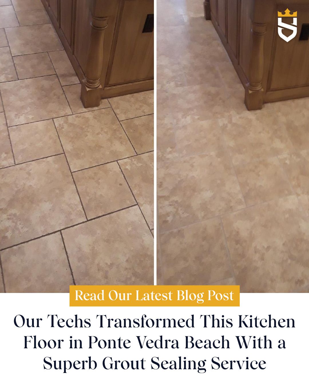 Our Techs Transformed This Kitchen Floor in Ponte Vedra Beach With a Superb Grout Sealing Service