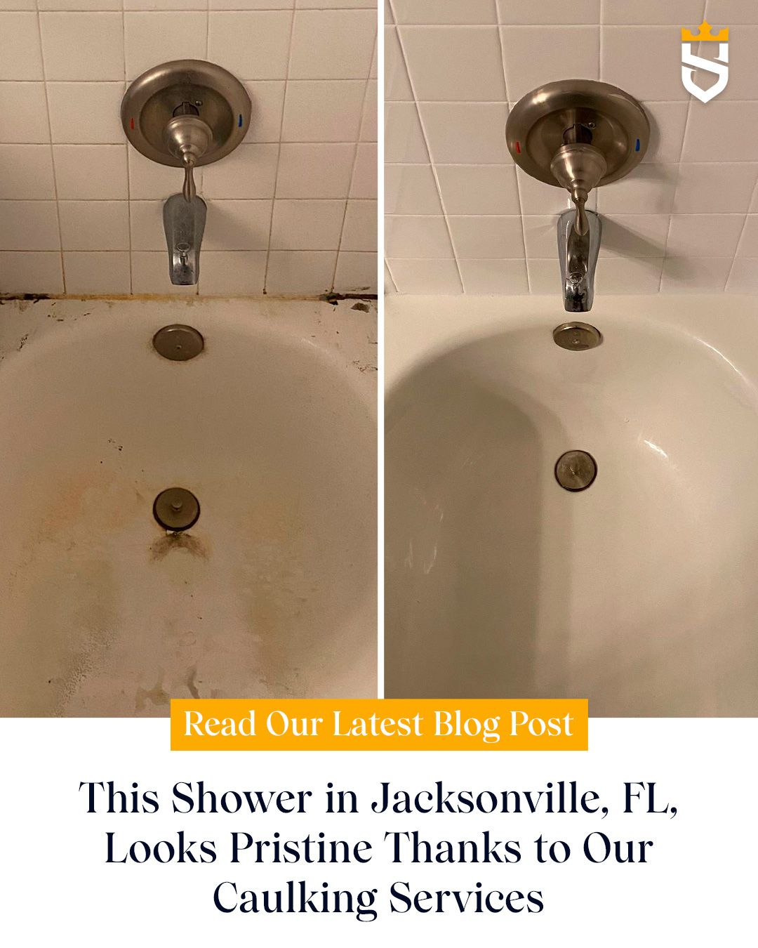 This Shower in Jacksonville, FL, Looks Pristine Thanks to Our Caulking Services