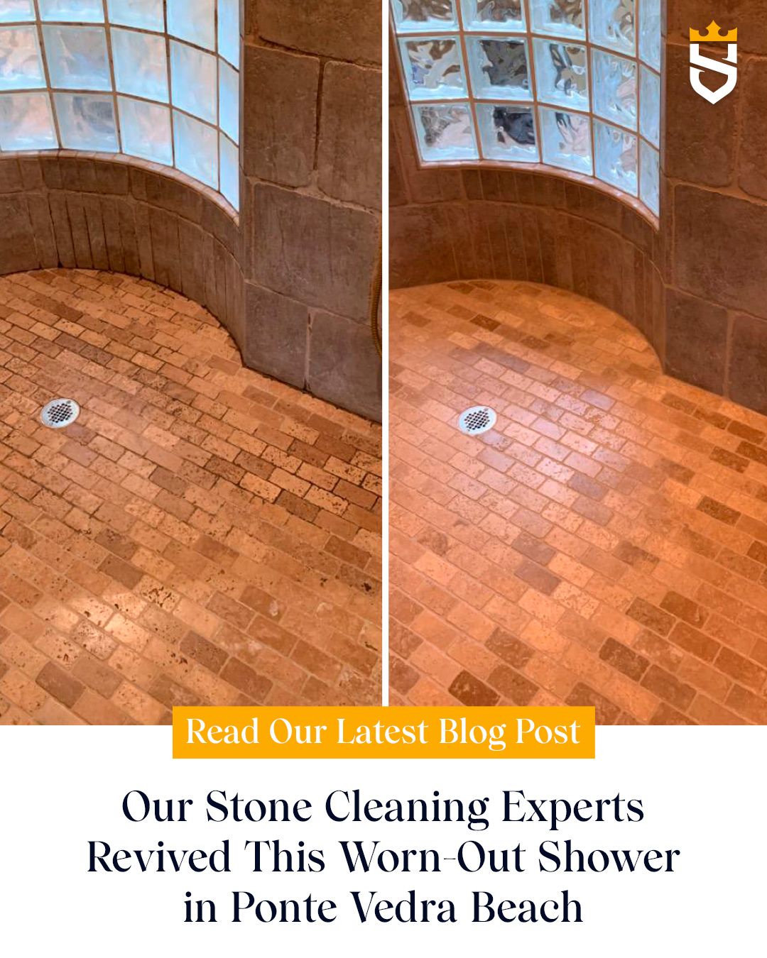 Our Stone Cleaning Experts Revived This Worn-Out Shower in Ponte Vedra Beach
