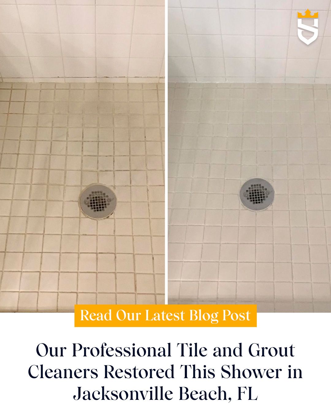 Our Professional Tile and Grout Cleaners Restored This Shower in Jacksonville Beach, FL